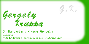 gergely kruppa business card